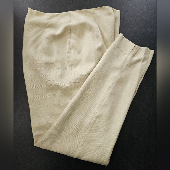 Vintage - Silk Tweeds Cream Pants Suit - Size 14 - Picture 13 of 13